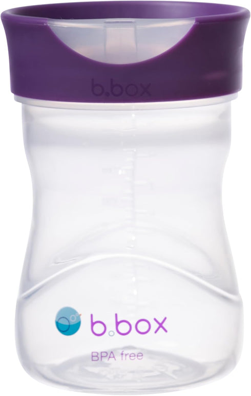 b.box Toddler Training Cup: Free Flow Opening, Great Transition from Sippy to Big Kid Cup. BPA Free, Dishwasher safe. Ages 12+ months (Grape, 8oz)...