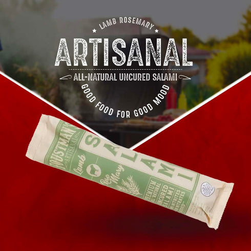 Foustman's Salami Rosemary Lamb Artisanal, Nitrate-Free, Naturally Cured, Gluten-Free, Dairy-Free, No Pork, 8 Oz Sticks...