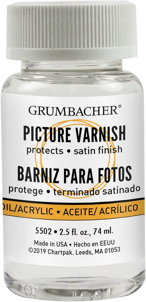 Grumbacher Picture Varnish for Oil & Acrylic Paintings 2-1/2 Oz. Jar, #550-2, 2.5 Fl Oz (Pack of 1)...