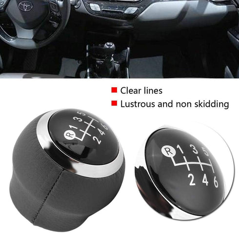 Keenso 6 Speed Gear Shift Knob Head Ball Black Manual Gear Stick Shift Level Knob Head Replacement for Toyota Corolla Verso Auris Yaris RAV4 2007-...