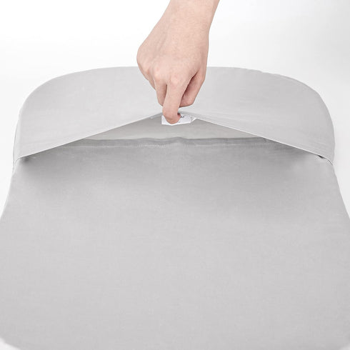 TILLYOU Baby Bassinet Sheets Cotton 2 Pack, 31.5"x18" Breathable Bassinet Mattress Protector, Soft Cradle Bassinet Crib Sheets, Gray...