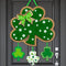 Friday Night St. Patrick's Day Door Sign Irish Hanging Welcome Board 3-D Cardboard Green Shamrock Hanger Home Wall Decor...