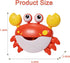 Crab Bath Toys for Toddlers 1-3 2-4 Bathtub Bubble Maker with Music Automatic Kids Bathtub Bubble Machine Baby Bath Toys for Infants 6-12 12-18 Mo...