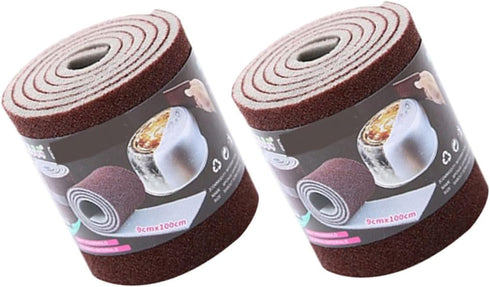 2 Rolls Emery scrub sponge kitchen cleaning brush kitchen sponges non abrasive scrub pad dish brush scrubber sponges replaceable dish sponges Mult...