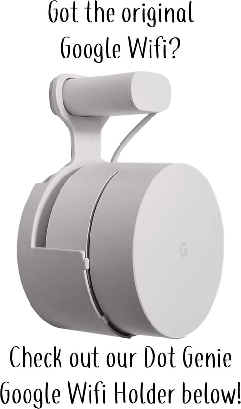 Nest WiFi Point Genie: The Simplest Lowest Profile Outlet Holder Mount for Google Nest WiFi Point | Reinforced Support | Great Sound | Open Access...