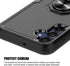 for Samsung Galaxy A15 5G Case, Shockproof Protection Phone Case with Rotatable Ring Holder Kickstand + Tempered Glass Screen Protector for Galaxy...