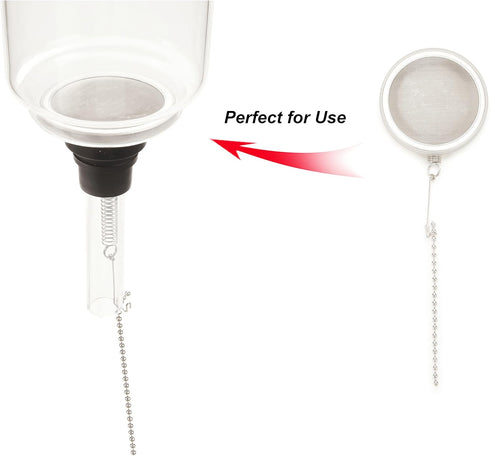 Reusable Syphon/Siphon Coffee Filter for Hario Yama Siphon Coffee Maker & Other Similar Syphon Coffee Maker, Permanent Stainless Steel & Silicon R...