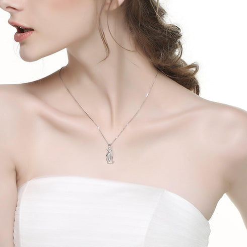YFN Sterling Silver Penguin Necklace - Penguin Pendant Jewelry for Women Gifts...