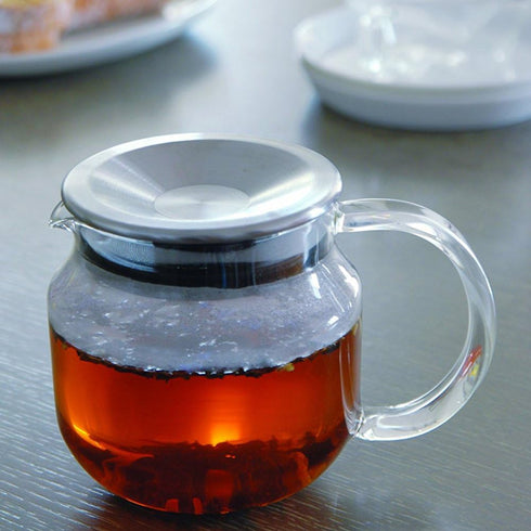 KINTO 8684 One-Touch Teapot, 15.2 fl oz (450 ml), Stainless Steel...