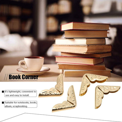 50pcs Scrapbooking Photo Mounting Corners Book Albums Menus Notebook Folder File Corner Protectors(C086 Brass)...
