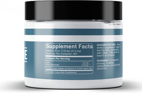 Earthborn Elements Zinc Gluconate 3 oz, Always Pure, No Fillers Or Additives...