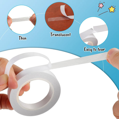 9 Rolls Double Sided Tape for Crafts, Strong Double-Sided Tape, Scrapbook Tape, Double-Sided Adhesive Tape for Arts, Card Making, Scrapbooking Sup...