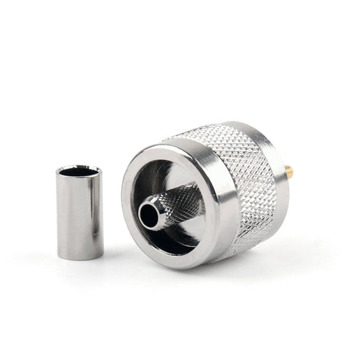 Areyourshop 10Pcs Connector UHF Male PL259 Plug Crimp RG58 RG142 LMR195 Cable Straight...