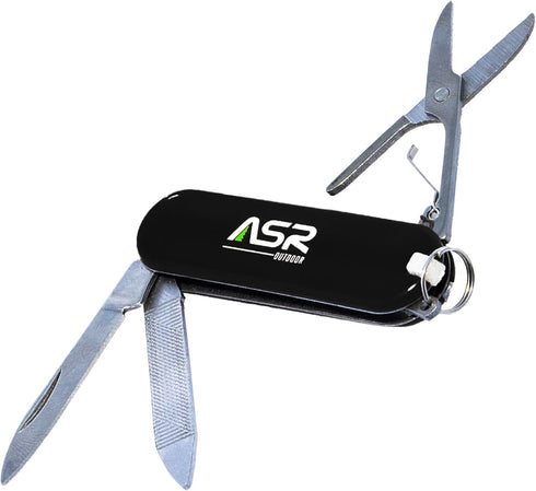 ASR Outdoor Mini EDC Small Pocket Knife Multi Tool - LOGO Black...