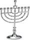 Rite Lite Hanukkah Silver Menorah - Modern & Polished Chanukah Menorah Jewish Holiday Party Favors Decorations Judaica Festival of Lights...