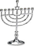 Rite Lite Hanukkah Silver Menorah - Modern & Polished Chanukah Menorah Jewish Holiday Party Favors Decorations Judaica Festival of Lights...