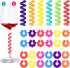 Jolbndcv 30 Pcs Silicone Drink Markers Wine Glass Charms Markers Drink Markers for Champagne Flutes Cocktails Martinis Wine Glass 3 Shape...