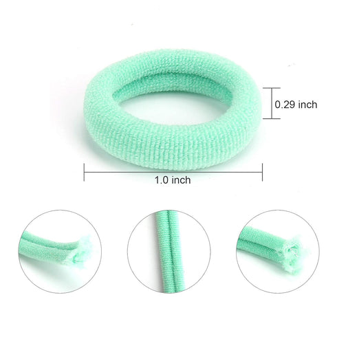 BAOLI 200PCS Cotton Baby Hair Ties, Mini Seamless Toddler Hair Bands, Soft Hair Elastics Ponytail Holders for Kids Toddlers Girls, 1 Inch in Diame...