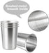 4Pack 6oz Small Stainless Steel Cups, BPA Free Healthy Pint Drinking Cups Metal Drinking Glasses For Kids (Silver, 170ml/6oz)...