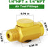 TAISHER 5PCS Brass Air Compressor Accessories Control Tool?in-Line Air Flow Regulator Valve 1/4" NPT Male x 1/4" NPT Female...