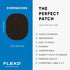 Flexd - Libre 3 Sensor Covers Waterproof, Freestyle Adhesive Patches (Pack of 30) Oval, Black...