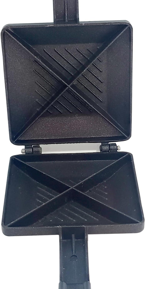 Toaster Non-Stick Gas Sandwich Maker Coated Plates Hot Sandwich Maker Quadra 4 Cut Toaster Sandwich Maker Non-Stick Sandwich Gas Panini Maker Hand...