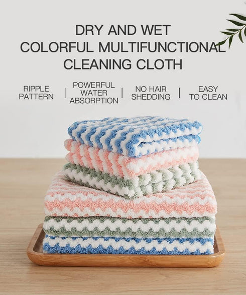 Soft&Colorful Microfiber Cleaning Cloth Suitable for All Environment. 11.8X15.7inches. 6Pcs-Pack, colorful (TW304006)...