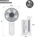 mollie 3-Inch Mini USB Rechargeable Portable Handheld Fan 3-Speeds Battery Operated Small Foldable Quiet Pocket Hand Personal Cooling Fan for Wome...