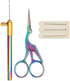 Tambour Hook with 3 Needles, Embroidery Beginner Kit with French Embroidery Needles Scissors, Embroidery Beading Needle Tools Kit, Crochet Tool Ki...