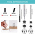 45 Set Leather Snap Fasteners Kit, 15mm Stainless Steel Leather Snaps Kit with 4 Install Tools, 3 Color Snaps for Clothes, Jacket, Down Jeans Wear...