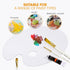 Acrylic Paint Palette 2pcs 11.8 x 7.9 inches with Thumb Hole by DUGATO, Clear Oval-Shaped Non-Stick Acrylic Oil Paint Mixing Tray- Comfortable to ...