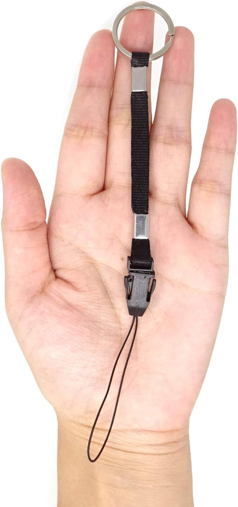 Honbay 10PCS Black Nylon Straps Lanyards with Detachable Buckle for Flashlight, Cell Phone, USB Flash Drive, MP3, MP4, and Other Small Electronic ...