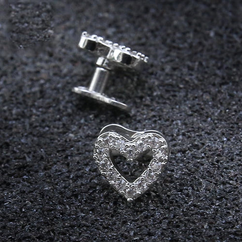 2Pcs 14G Cubic Zirconia Dermal Anchor Tops and Base Surgical Steel Dainty Crystal Microdermals Body Piercings Studs Punk Personalized Jewelry Gift...