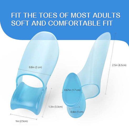 Bunion Corrector, 8 Pack Toe Separators with 2 Loops, Gel Toe Corrector, Big Toe Spacer for Bunion Pain Relief and Overlapping Toe...