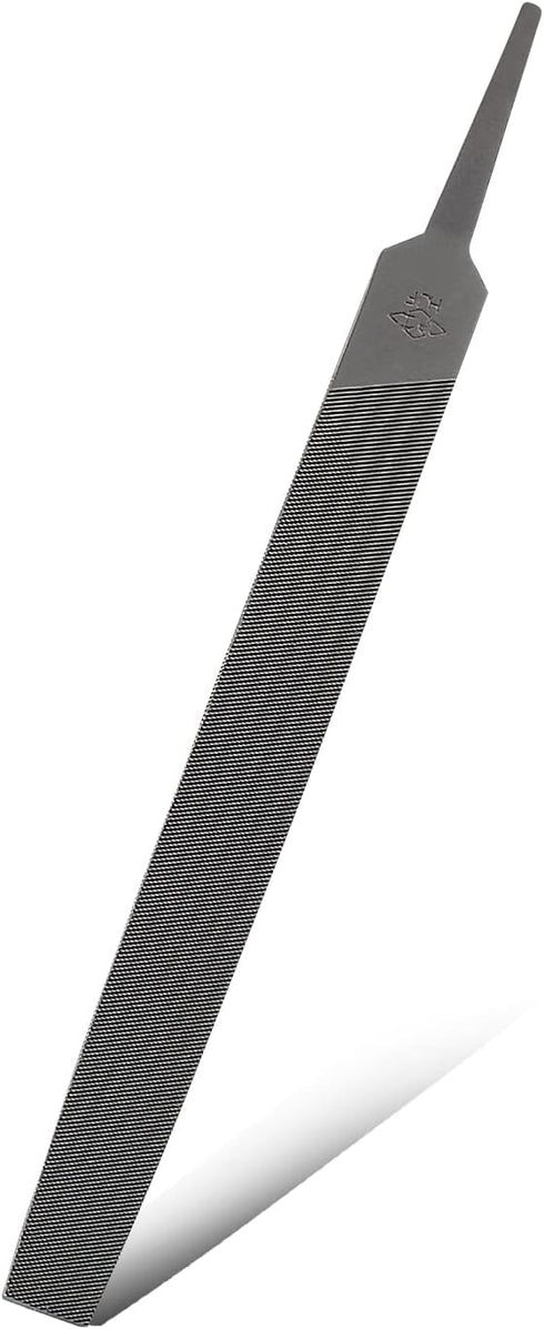 6 Inch Flat Medium Cut File, High-Carbon Steel Double Cut Teeth Single Hand File Without Handle Suitable for Wood, Metal, Sharpening...