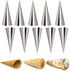10 Pieces Pastry Cream Horn Molds, Stainless Steel Cannoli Tubes Puff Waffle Cone Pastry Roll Horn, 5 Inch Large Size Croissant Mold Brioche Pans ...