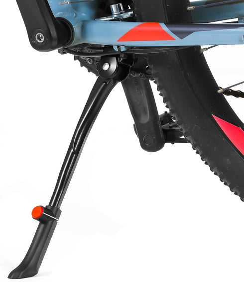 Bike Kickstand for 24-29 inch Bicycles, Aluminum Alloy Adjustable Bike Stand with Button-style Latch, Suitable for Mountain Bike, Road Bike, Hybri...