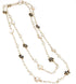Womens Chic Statement Multilayer Imitation Pearl Long Necklace...