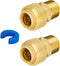 SUNGATOR Straight Connector Plumbing Fitting, Male Adapter 1/2 Inch by 1/2 Inch Push Fit PEX Fittings with Disconnect Clip, Push-to-Connect Copper...