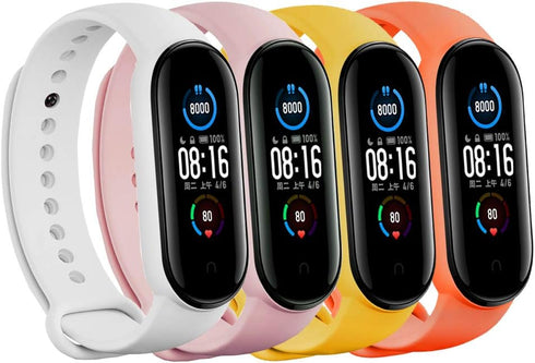 LeongLzt Xiaomi Mi 5/6/7 & Amazfit Band 5/6 Replacement Straps - Soft, Flexible Silicone for Men & Women...