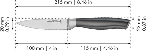 HENCKELS Graphite Razor-Sharp 4-inch Paring Knife, German Engineered Informed by 100+ Years of Mastery, Gray...
