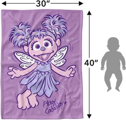 LOGOVISION Sesame Street Lightweight Baby Blanket, 30"X40", Simple Abby Unisex for Infants Girls & Boys...