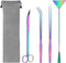 Quarium Aquascape Tools Kits, 4 in 1 Anti-Rust Aquatic Plant Aquascaping Tool Stainless Steel Black Tweezers Scissors Spatula for Aquarium Tank Cl...