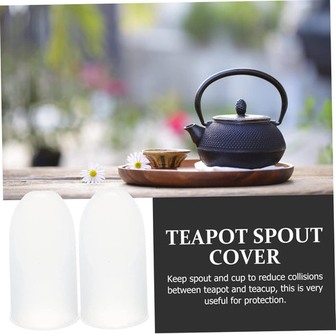 4pcs Teapot Spout Dust Cover Ceramic Decked Accessories Silicone Case Pour Spout Caps Spray Nozzle Spout Cover for Teapot Home Kettle Spout Cover ...
