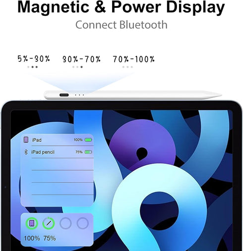 Stylus Pen for iPad 2018-2024, Fast Charging iPad Pencil (1st Gen) with Tilt Sensitivity & Palm Rejection, Magnetic Pen for Apple iPad Air 3/4/5, ...
