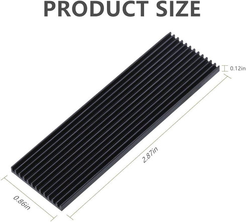2 Pack M.2 NVMe Aluminum Heatsinks Cooler with Nano Silicone Thermal Pad...