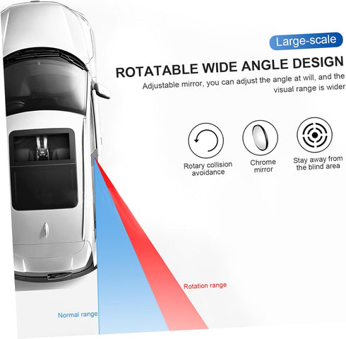1 Set 2pcs Blind Spot Mirror Blind Side Mirror Blind Spot Car Mirror Rear View Mirror Adjustable Blind Mirror Car Rear Mirror Car Side Mirror Acce...