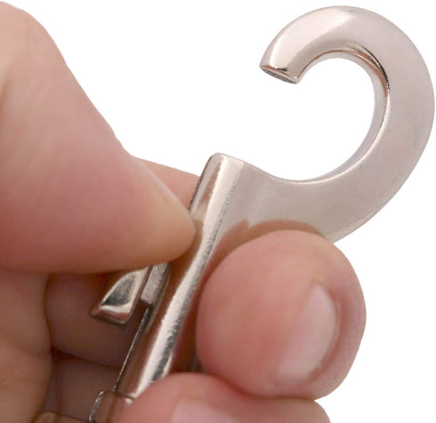 BIKICOCO 3/5'' Swivel Bolt Snap Hook Lobster Claw Clasp Trigger Spring Loaded Clip, D-Ring Ended, Silver - Pack of 10...