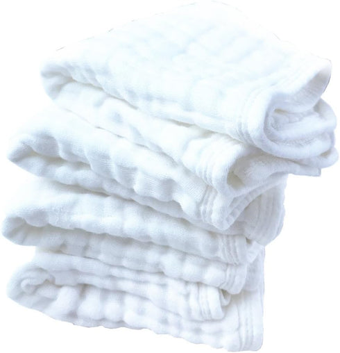 Synrroe Muslin Burp Cloths 4 Pack Large 20" by 10" 100% Cotton 6 Layers Extra Absorbent and Soft...