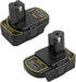 2 Pack DM18RL Battery Adapter Converter with USB Socket & Type-C Compatible for Dewalt 20V & Milwaukee M18 Li-Ion Battery Convert to Ryobi 18V P10...